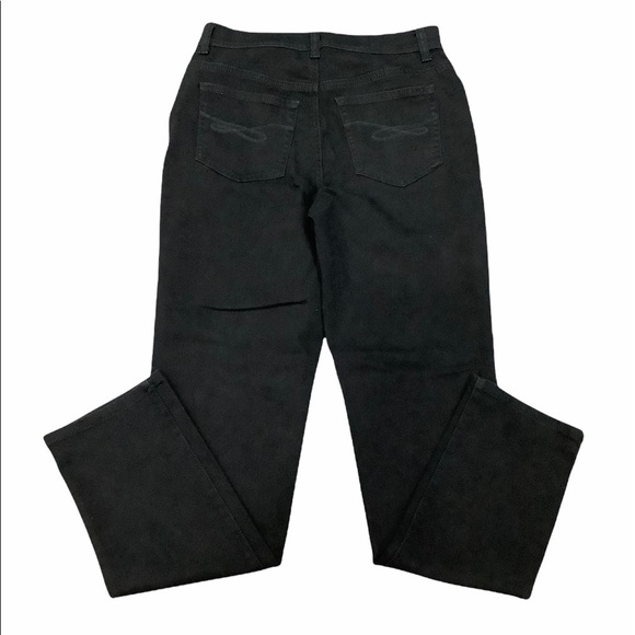 Women's Style & Co 4 S Small Pants Jeans Black Slim Leg Denim Stretch Skinny - Picture 5 of 8